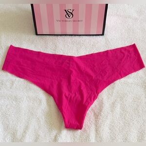 NWT PINK Victoria's Secret No Show Thong Panty XL